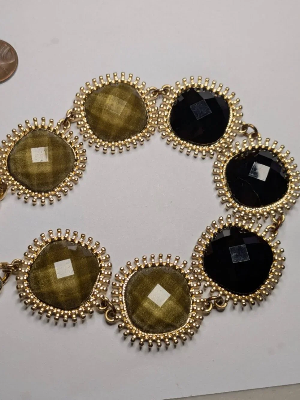 Mila Vintage Gold Tone Statement Necklace